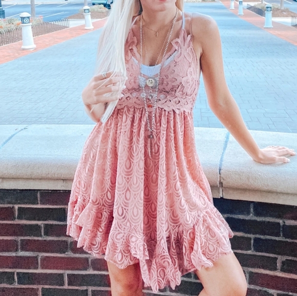 NWT FP Free People Adella Lace Slip Dress Boho Xs - Picture 8 of 15